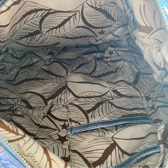 Guess Metallic Blue Tote Bag Size Large - Picture 13 of 17